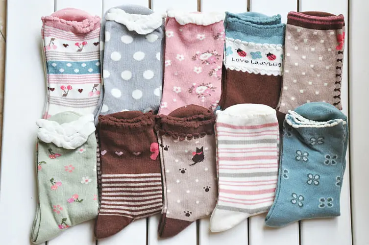 Nissen Spring, Autumn And Winter WOMEN'S Socks Princess Short Socks Cute Cartoon Pure Cotton CHILDREN'S Socks