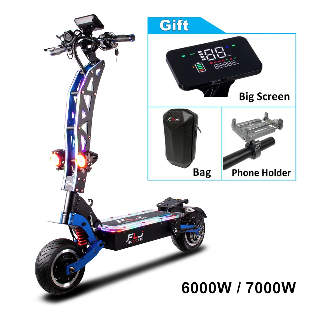 Flj Sk3 Pro Electric Scooter 60v/72v 6000w 7000w Strong Power 11inch Dual  Engines E Bike Foldable Adults E Scooter - Electric Scooters - AliExpress