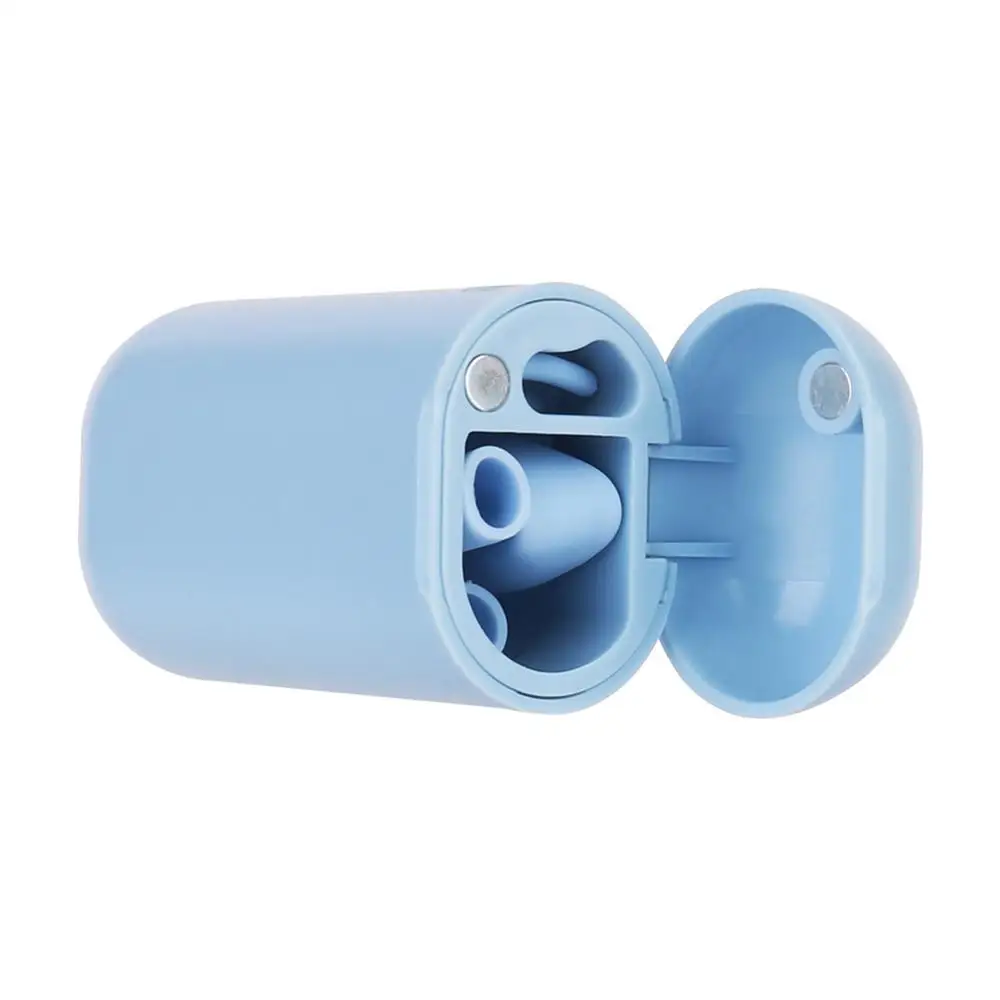 Collapsible Silicone Straw Reusable Foldable Drinking Straw with Carrying Case and Cleaning Brush for Travel, Home, Office