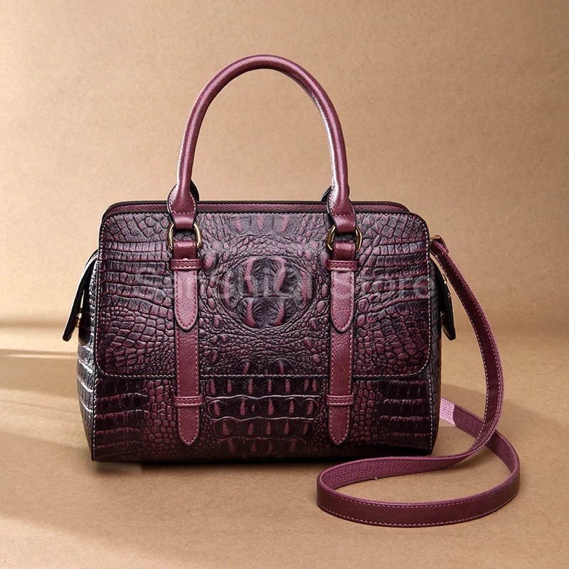 Женские кожаные сумки через плечо с крокодиловым узором винтажные модные топом и