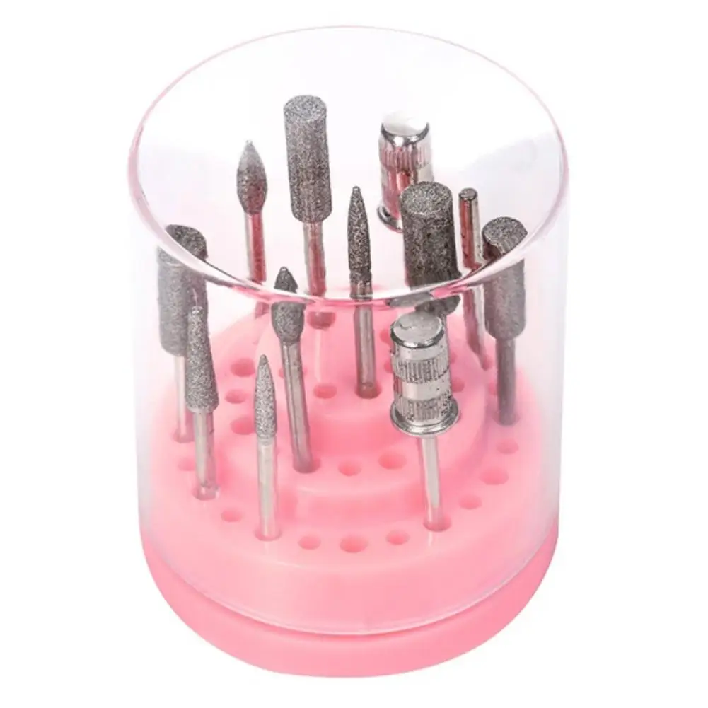 48 отверстий сверла для ногтей коробка для хранения пустой держатель подставка Органайзер контейнер для маникюрных принадлежностей с крышкой пилочка для ногтей аксессуары