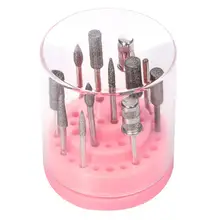 48 отверстий сверла для ногтей коробка для хранения пустой держатель подставка Органайзер контейнер для маникюрных принадлежностей с крышкой пилочка для ногтей аксессуары
