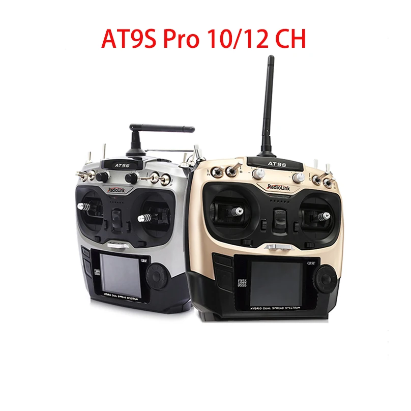 

Radiolink AT9S Pro 10/12CH RC Transmitter with Receiver R9DS 2.4G Radio Controller for Drone Multicopter Helicopter