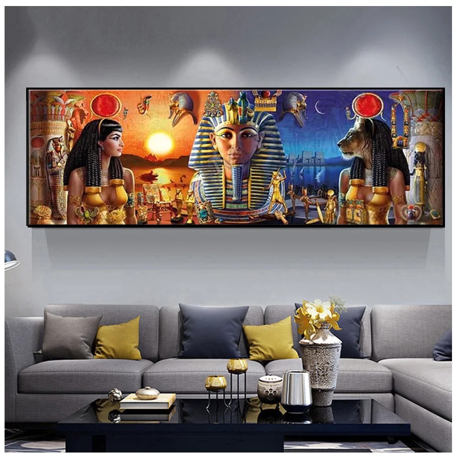 

Large Size Wall Painting Ancient Egypt Man 5D Diamond Painting Cross Stitch Diy Diamond Embroidery Fantasy Egyptian Symbols