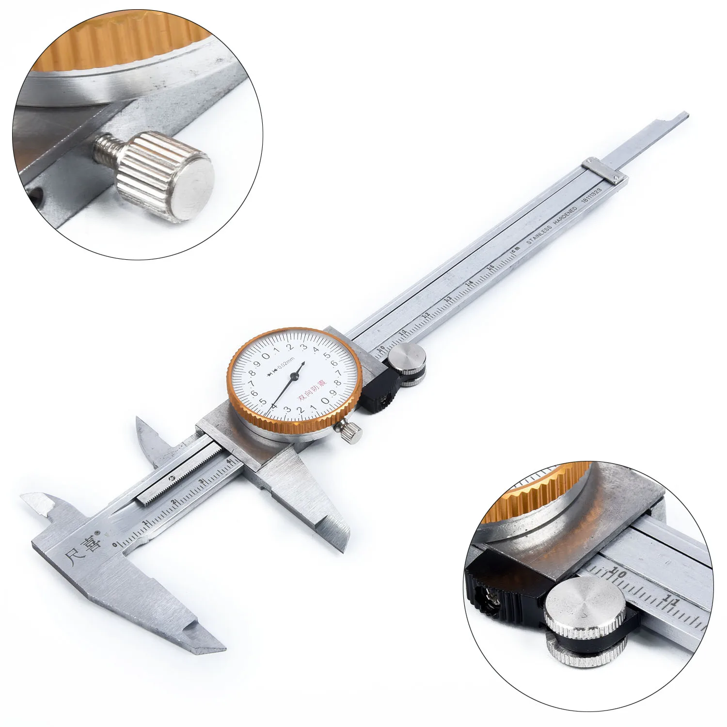 

0-150mm Stainless Steel Dial Vernier Caliper Gauge Micrometer Home Tool