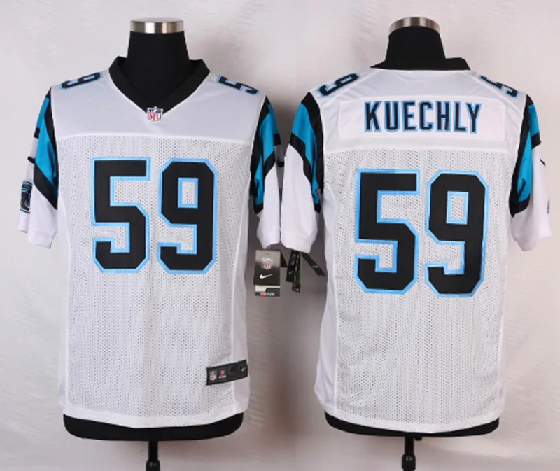 Stitiched, Carolina, Cam Newton, Josh Norman, Luke Kuechly, Greg Olsen, Kelvin Benjamin, Star lotulei, Charles jonson Jersey - Цвет: Черный