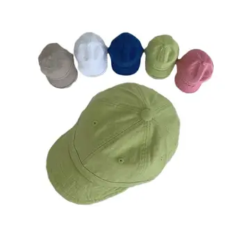 

Summer Newborn Baby Girl Boy Sun Hat Cotton Beret Hat Solid Color Snapback Baseball Cap Baby Hats Bucket Caps