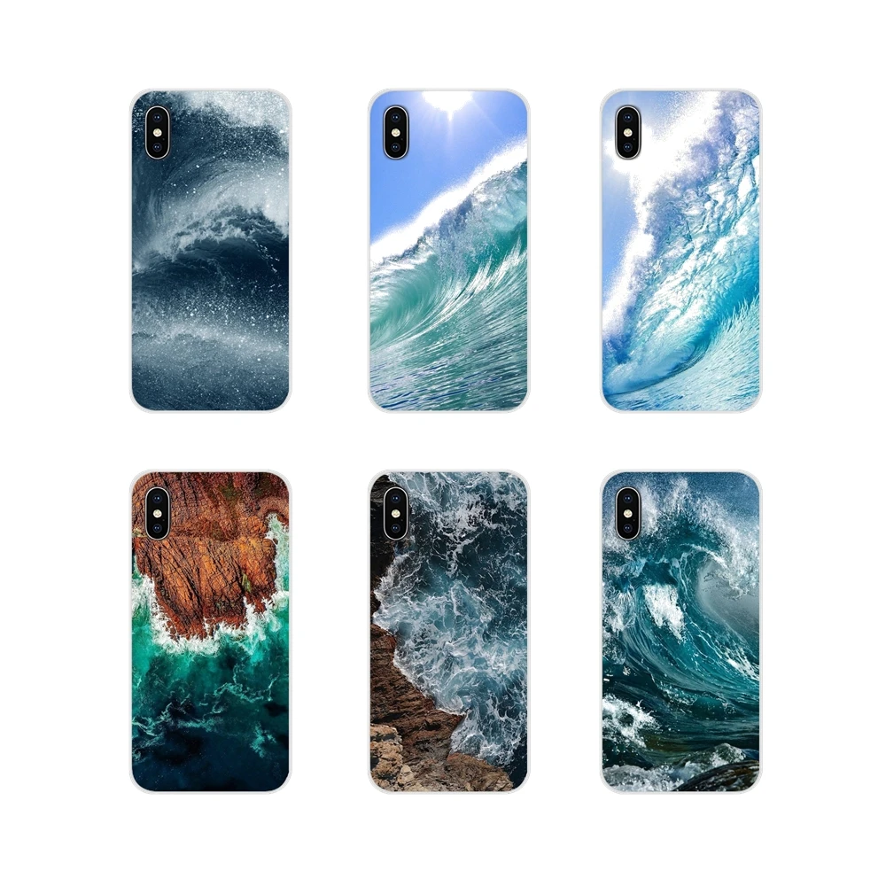 Summer nature sea blue Ocean Waves Cell Phone Cases For Sony Xperia Z Z1 Z2 Z3 Z5 compact M2 M4 M5 E3 T3 XA Huawei Mate 7 8 Y3II | Мобильные