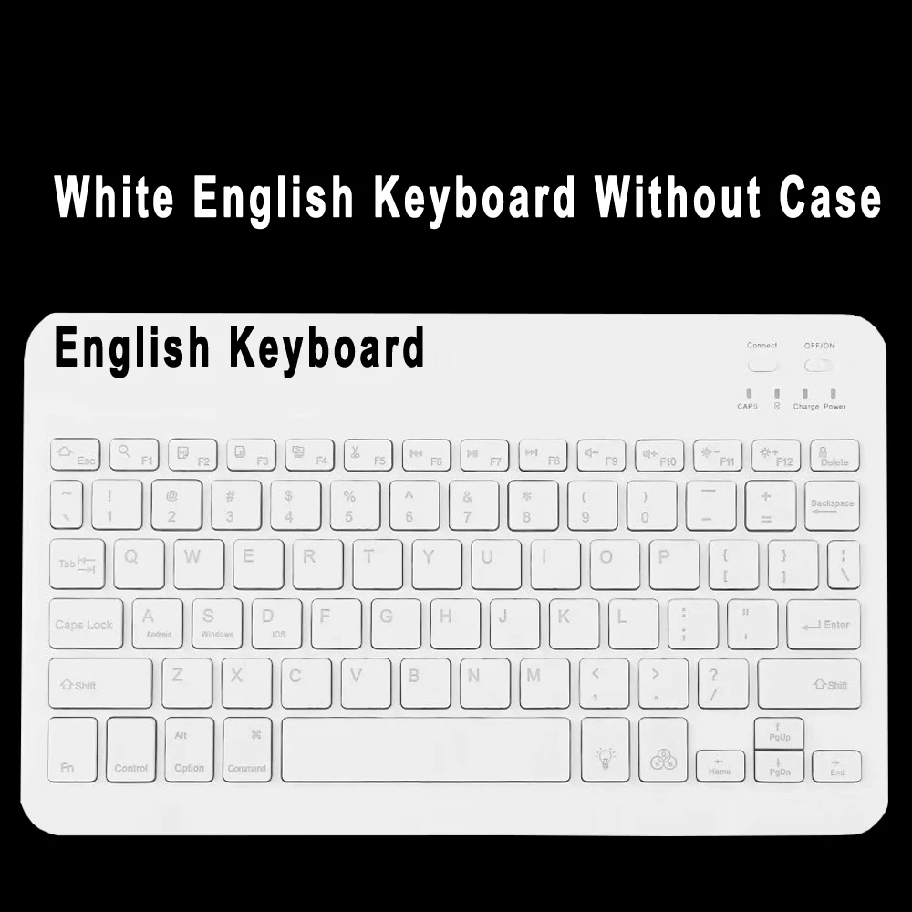 Keyboard no Case Для samsung Galaxy Tab A 10,1 чехол с клавиатурой T510 T515 SM-T510 SM-T515 с английским русским испанским Bluetooth Keybaord чехол - Цвет: Keyboard no Case