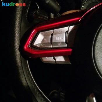

For Mazda CX-5 CX5 KF 2017 2018 2019 2020 ABS Red Car Steering Wheel Decoration Cover Trim Interior Moulding Accessories Sticker