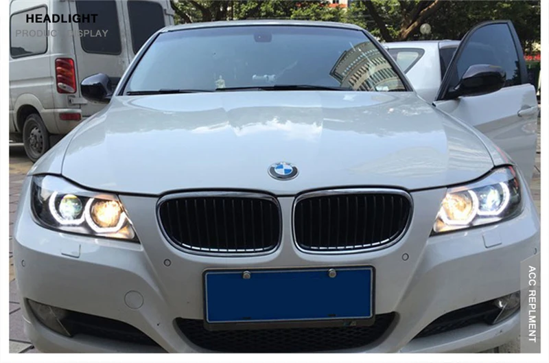 Автомобильный стильный светодиодный головной фонарь для E90 фары 3 серии 318 320 325 светодиодный фонарь 2005-2012 светодиодный DRL Биксеноновые линзы