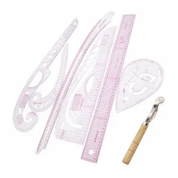 

1Set Plastic Fashion Design Ruler Curve Ruler Straight Line Drawing Clothing Sewing Tool for Clothing Design