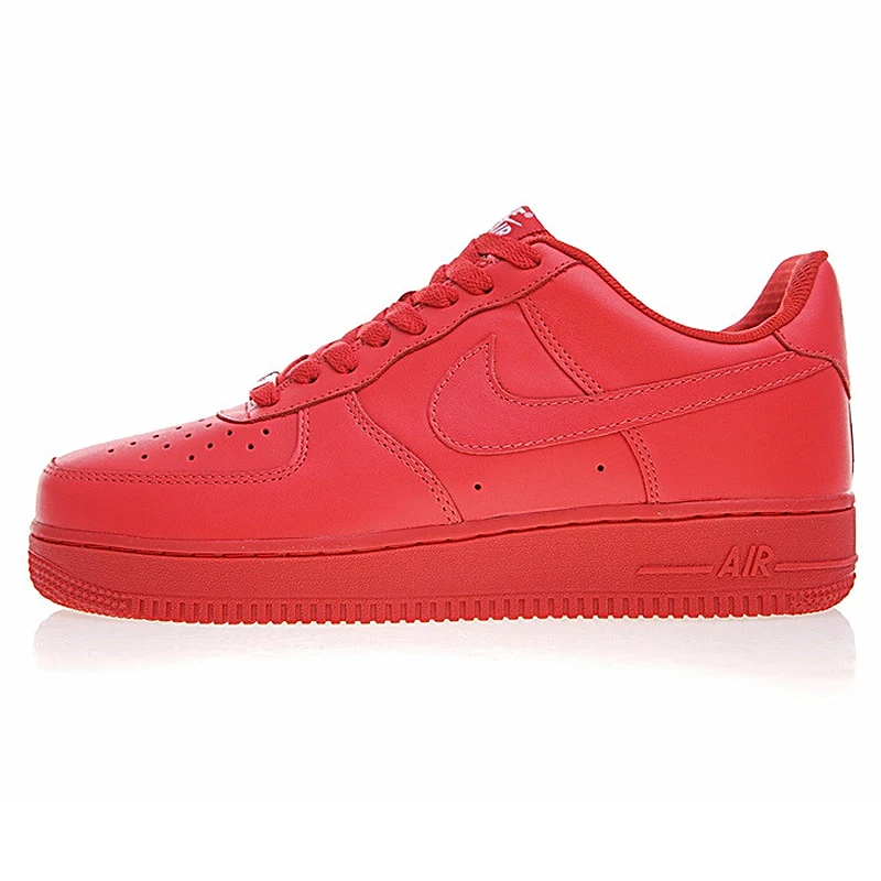 Женская обувь для скейтбординга NIKE AIR FORCE 1 AF1, красная, легкая, износостойкая, нескользящая, дышащая, AH6512 991