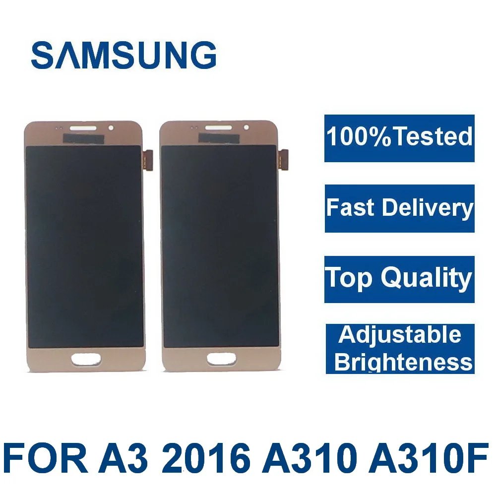 Для Samsung Galaxy A3 2016 LCD дисплей A310 SM-A310F/M/H/DS с рамкой ЖК сенсорный экран дигитайзер в