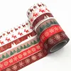 1PC Christmas Washi Tapes Snowflake Reindeer Stripes Kawaii Masking Tapes Stickers Stationery Scrapbooking School Supplies 1