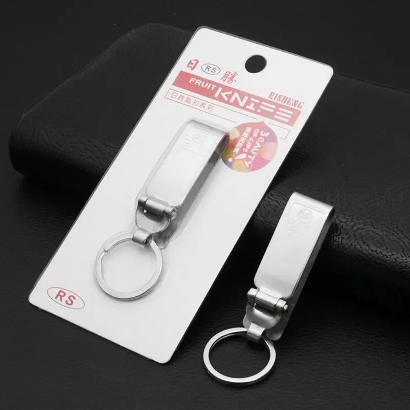 AntiLost Heavy Duty Stainless Steel Belt Key Holder KeyClip Detachable Keyrings for Keys Belt