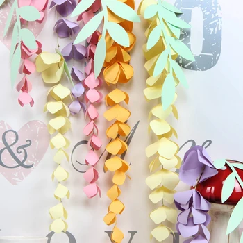 

Kindergarten handmade paper leaves materials creative interior layout decorations festival ornaments