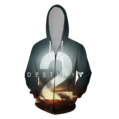DLY-L-MY62 Мужская одежда в стиле хип-хоп, популярная игра Destiny 2 Fallen Racing, Высококачественная толстовка с 3D-принтом, кардиган из полиэстера с карманом на молнии, Уличная Повседневная Толстовка, новинка года, S-4XL - Цвет: DLY-L-MY62