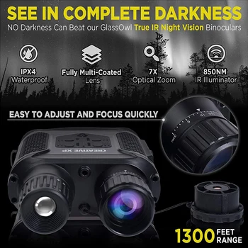 

Digital Night Vision Binoculars for Complete Darkness Infrared Night Vision Goggles Can Take HD Image VJ-Drop