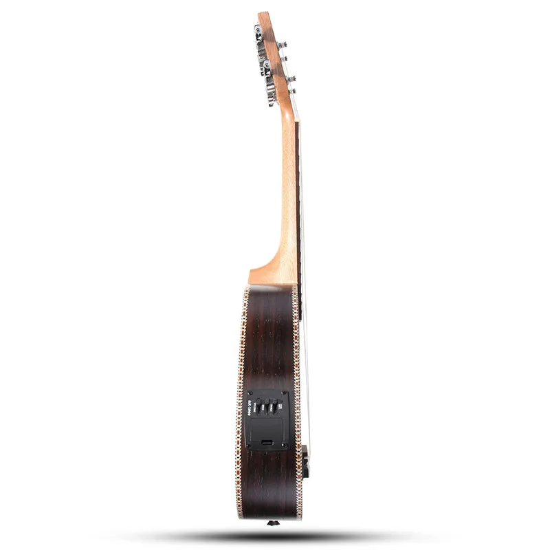 21/23 дюймов Акустическая палисандр сопрано укулеле 4 струны гитара Ukelele Guitarra со встроенным электрическим эквалайзером пикап+ Gig сумка