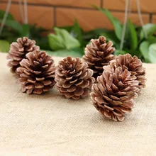 10pcs/Set Christmas Tree Hanging Pine Cones 2-7cm Wood Pinecone Balls For Home Office Party Decoration Ornament