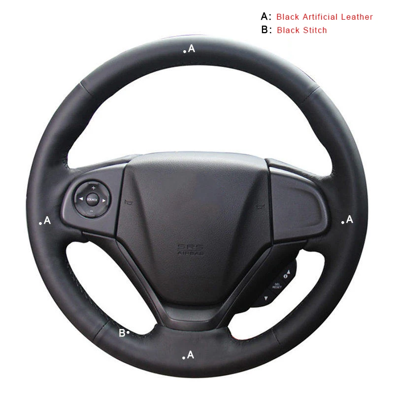 Автомобильная Оплетка на руль для Honda CRV 2012- ручной работы DIY Авто Чехлы для интерьера аксессуары для автомобиля-Стайлинг - Название цвета: Artificial Leather
