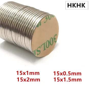 

10/100 Disc magnet 15x1 15x1.5 15x2 15x0.5 mm Belt with 3M self - adhesive NdFeB magnet 15mm neodymium magnet Magnetic standard