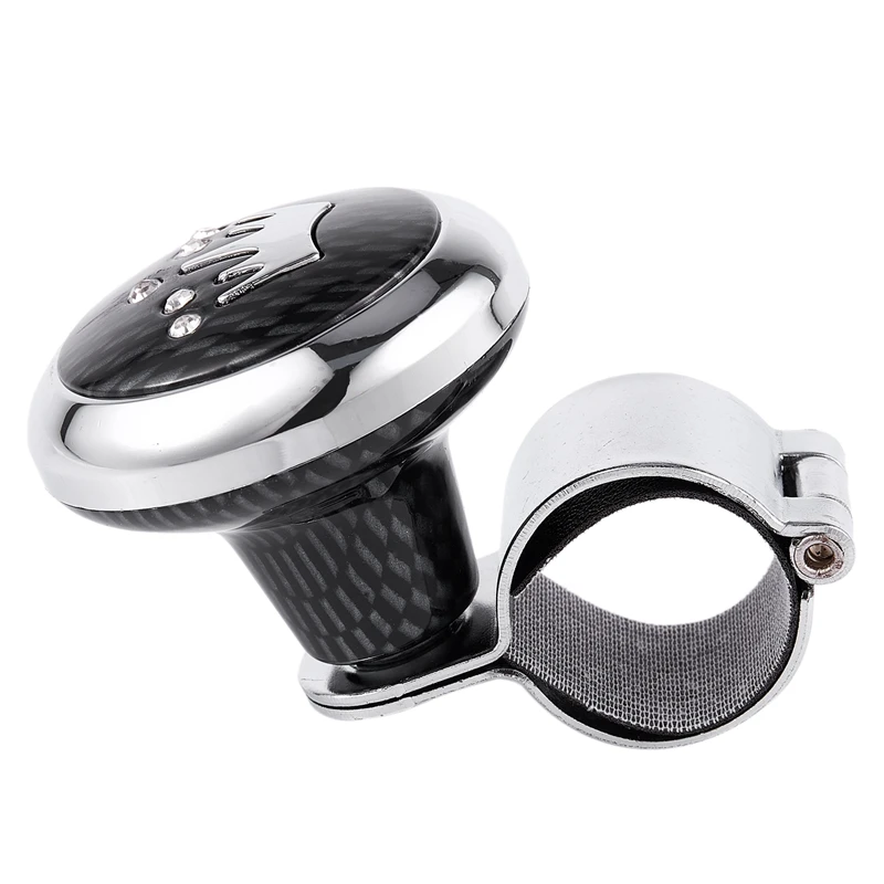Check Pattern Metal Plastic Handle Steering Wheel Spinner Knob for Auto Truck