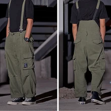 Осенние и зимние новые японские мужские Комбинезоны Свободные Комбинезоны Подтяжки Брюки мужские и женские нагрудники susperdens брюки