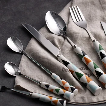 

Leading Life Portable 3pcs Stainless Steel Cutlery Western Dinner Set Noble Stainless Steel Silverware Set Tableware Set II50DCS