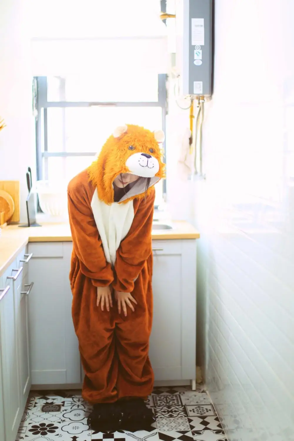 Kigurumi Pika Rat Bear Lion Fox Sheep Panda Shiba Inu Siberian Husky Panther Rabbit Carrot Adult's Animal Onesie Pajamas