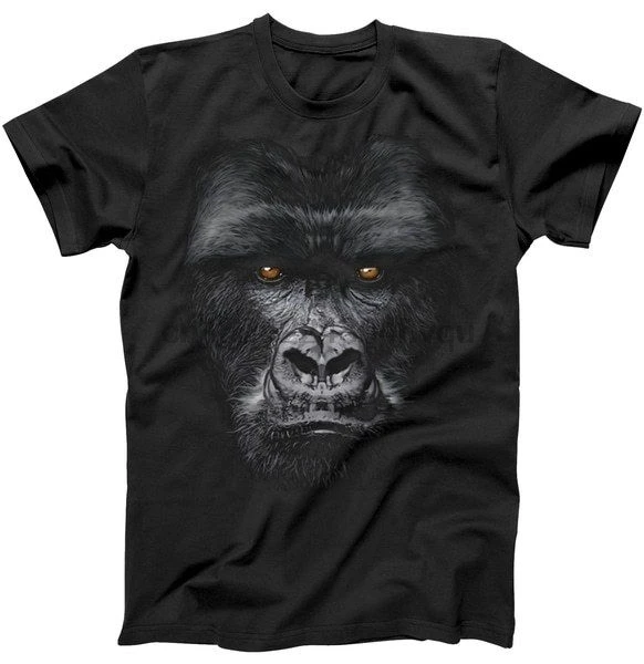 Majestic Gorilla Face футболка с животными крутая и юморная | Мужская одежда