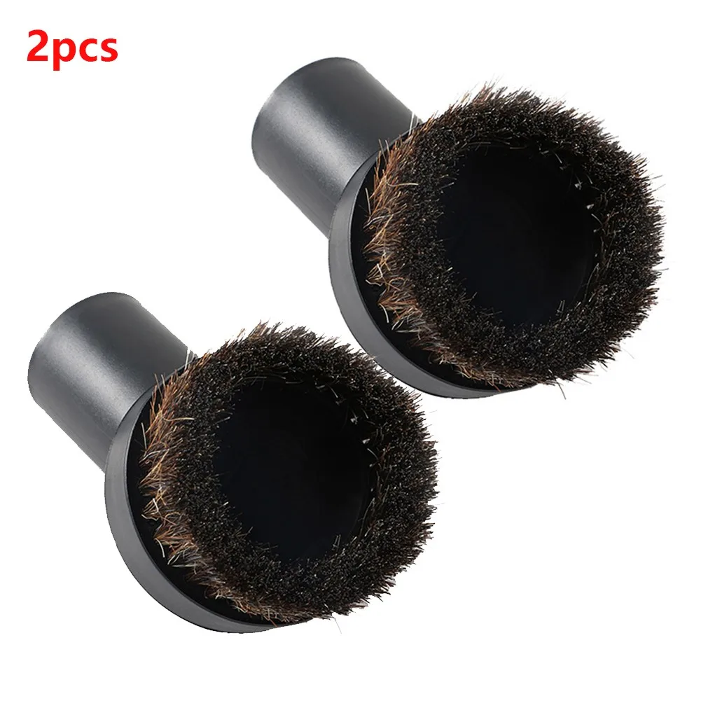32mm 2 개 가정용 말 털 먼지 제거 브러시, 먼지 청소 도구 부착 진공 청소기 원형 청소 브러시