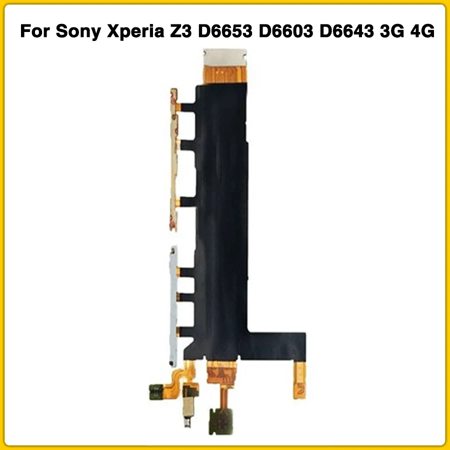 Для sony Xperia Z3 Гибкий Силовой Кабель боковой переключатель кнопка громкости камеры+ Вибрационный гибкий кабель для sony D6603 D6643 D6653 гибкий кабель