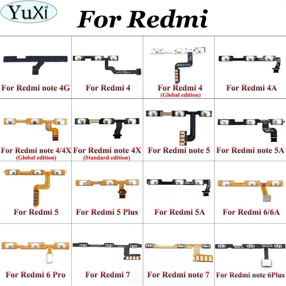 YuXi Кнопка громкости Выключатель питания кнопка выключения гибкий кабель для Xiaomi