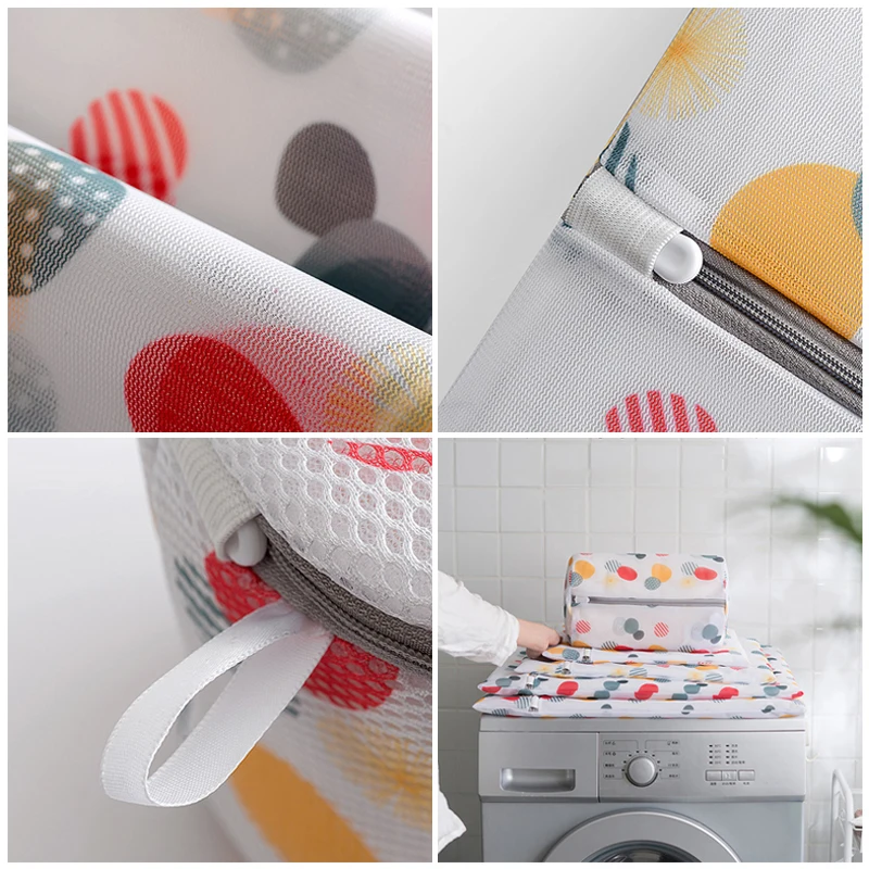 6 Size Laundry Bag Washing Net Bag Travel Storage Bag Socks Bra Underwear Laundry Care Zipper Home Use For Washing Machine