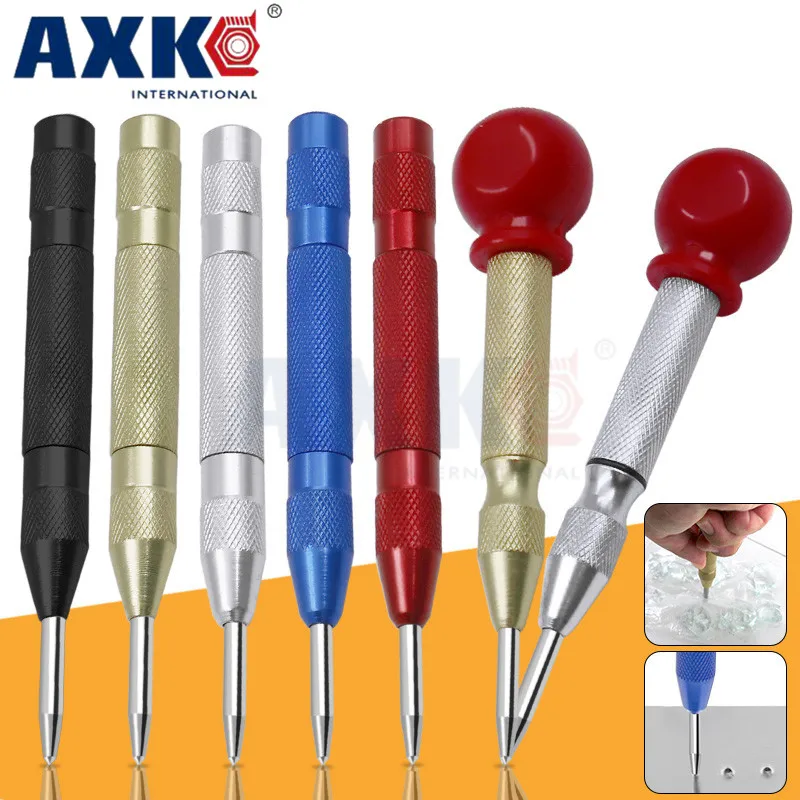 

Manual Center Pin Spring Loading Marker Center Punch Wood Indent Marker Woodworking Tool Drill DT073