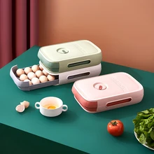 

Egg Holder Organizer Box Food Container Convenient Eggs Storage Boxes Durable Drawer Box Case Kitchen Product NEW
