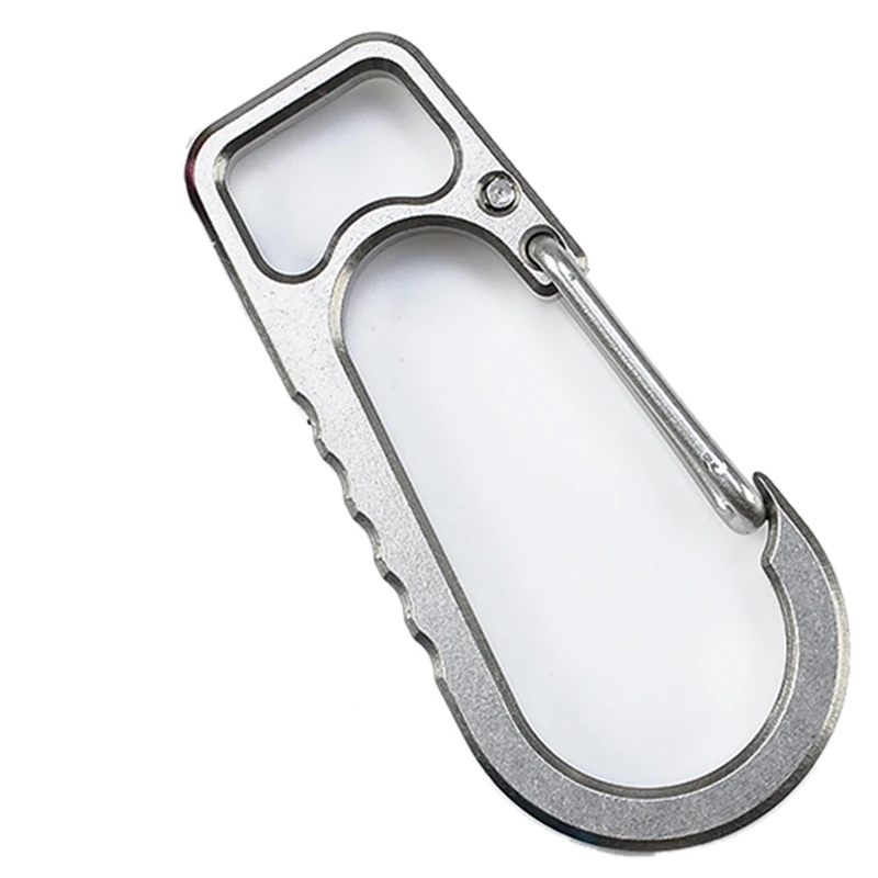 Big Mouth Buckle Titanium Alloy Hanging Keychain Spring Buckle Carabiner Flashlight Buckle