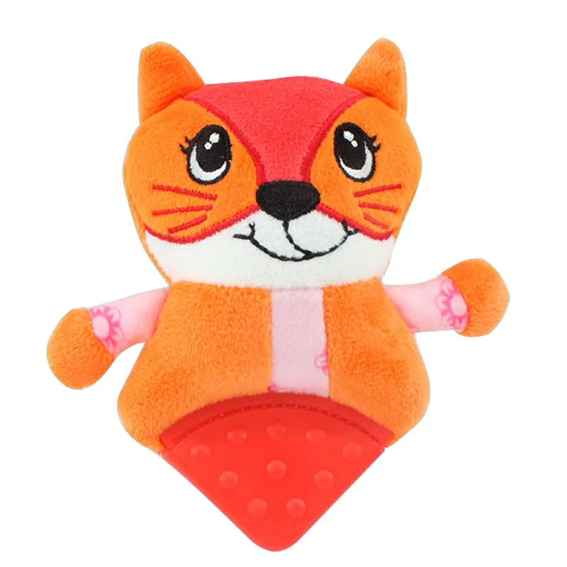 Baby Cute Cartoon Animal Gum Hang Ring Baby Kid Molars Toys Baby Plush Toys New Infant Stuffed Toys For Baby 0-12 Month