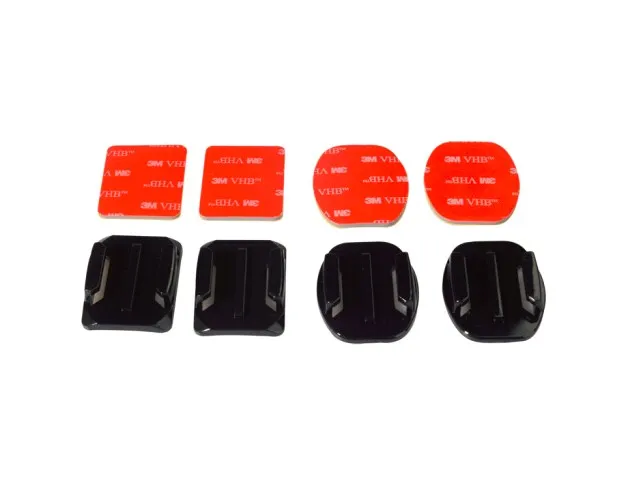 Adhesive Mounts For GoPro 7 6 5 4 3 Curved Flat Mounts 3M Sticky Pads for Go Pro Xiaomi Yi SJCAM Action Camera Helmet Board Car usb charger camera Camera & Photo Accessories