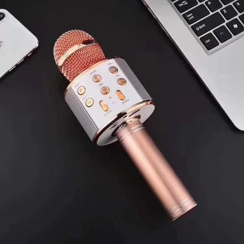 Профессиональный Bluetooth беспроводной микрофон ручной микрофон динамик караоке музыкальный плеер для вокала, с рекордером KTV Mic