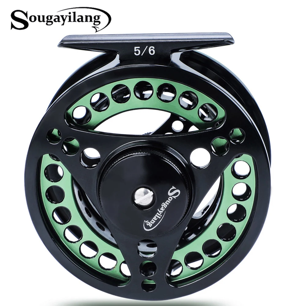 

Sougayilang 5/6 Fly Fishing Reel 2+1 BB High Strength Die Casting Aluminium Alloy Spool Fly Reels Fishing Tackle Pesca Camping