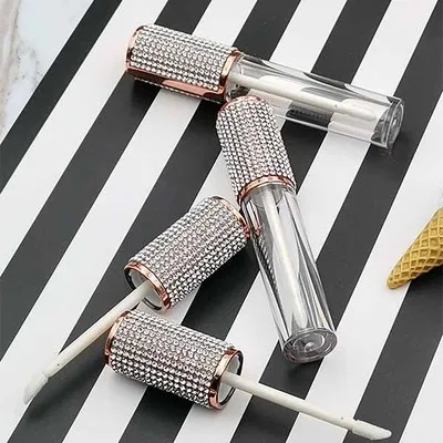 

10pcs Empty Round Lip Gloss Tube High Grade Clear Plastic Lip Gloss Containers Filling Bottle Cosmetic Packaging Container