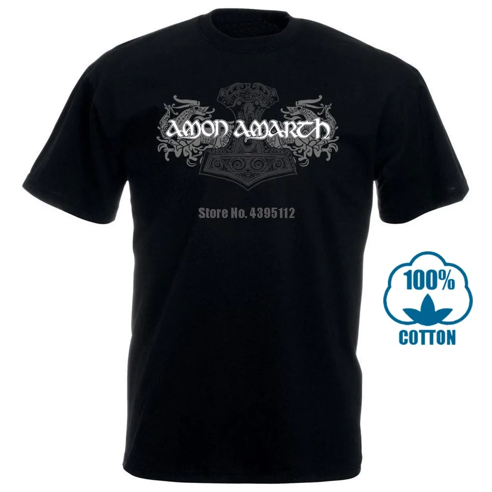 Official Amon Amarth Viking Horses Men'S Black T Shirt Us Import |