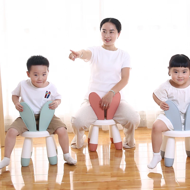 New Original Home Chair Children Stool Footboard Bathroom Furniture Children Rabbit Chair Sofa Stool Birthday Gift Toy