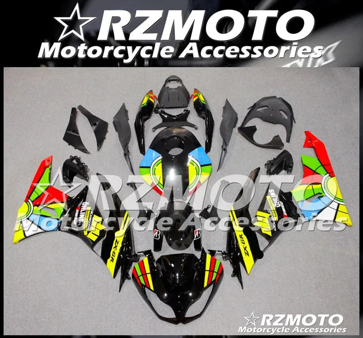 Мотоциклетный обтекатель abs Подходит для Kawasaki ZX6R 636 599 ZX-6R 2009 2010 2011 2012 корпусные детали пресс-форм Магазин № 0308 - Цвет: All sorts of color