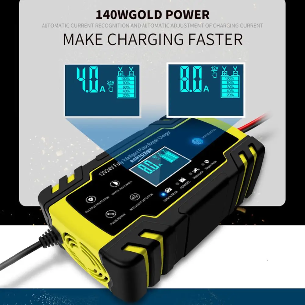 Goedkoop Multi Functioneel Lcd Batterij Oplader Intelligente Emergency Charger Auto Motorfiets Starten Apparaat Power Bank Sprong Starte