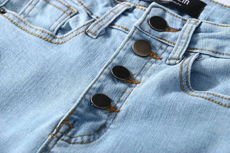 2020 Vintage Skinny cztery przyciski wysokiej talii dżinsy rurki kobiety Slim Fit Stretch spodnie dżinsowe pełnej długości Denim obcisłe spodnie 5 2020 Vintage Skinny cztery przyciski wysokiej talii dżinsy rurki kobiety Slim Fit Stretch spodnie dżinsowe pełnej długości Denim obcisłe spodnie 5