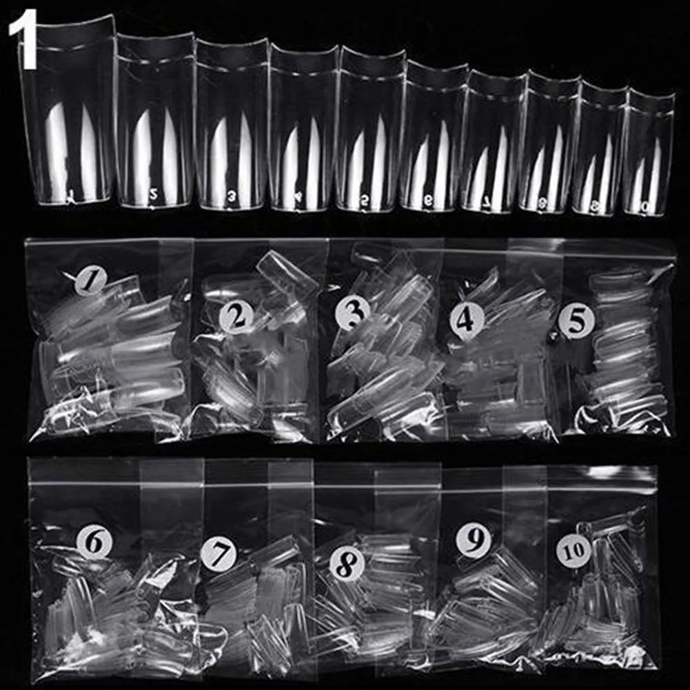 500Pcs Ultra-thin French Fake Nail Art Tips Full Cover Natural False Nails Faux Fingernails Decor Manicure Tools